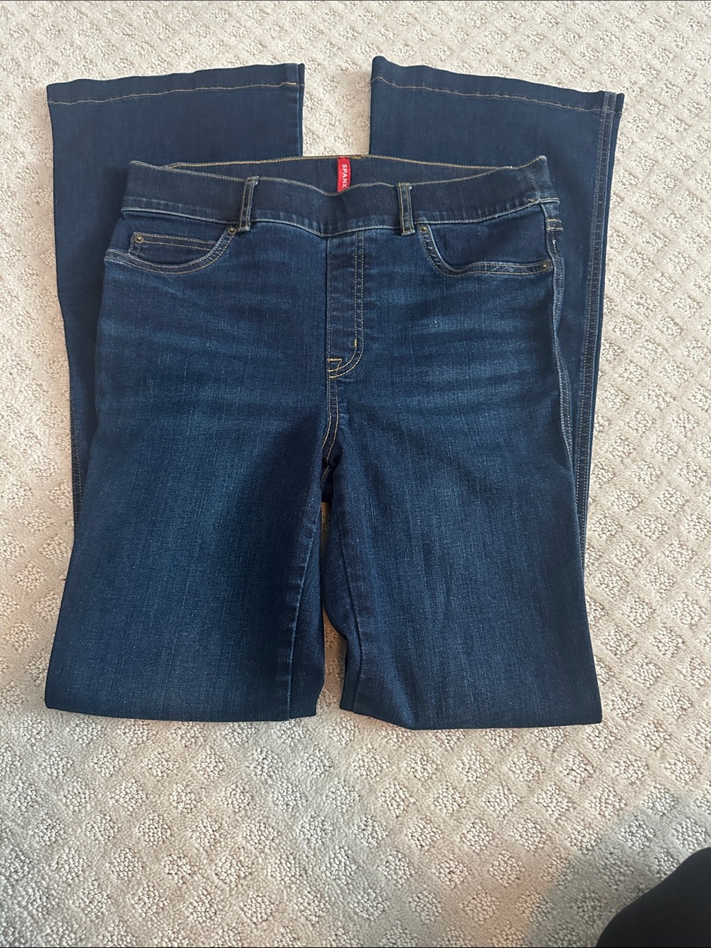 SPANX Women’s Dark Indigo Bootcut Stretch Jeans